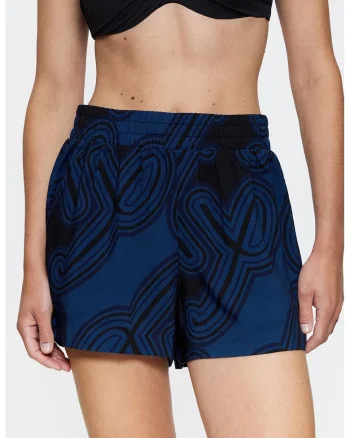 Pantaloni scurti cu buzunare laterale MyWear, Negru/Bleumarin