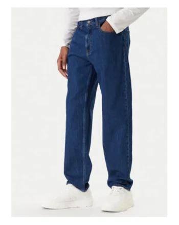 Blugi relaxed fit cu model uni