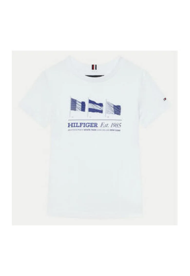 Tricou cu imprimeu grafic si logo
