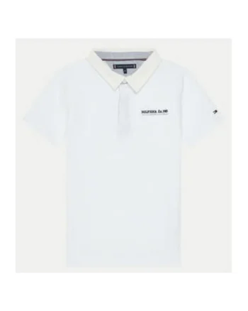 Tricou cu logo si guler polo