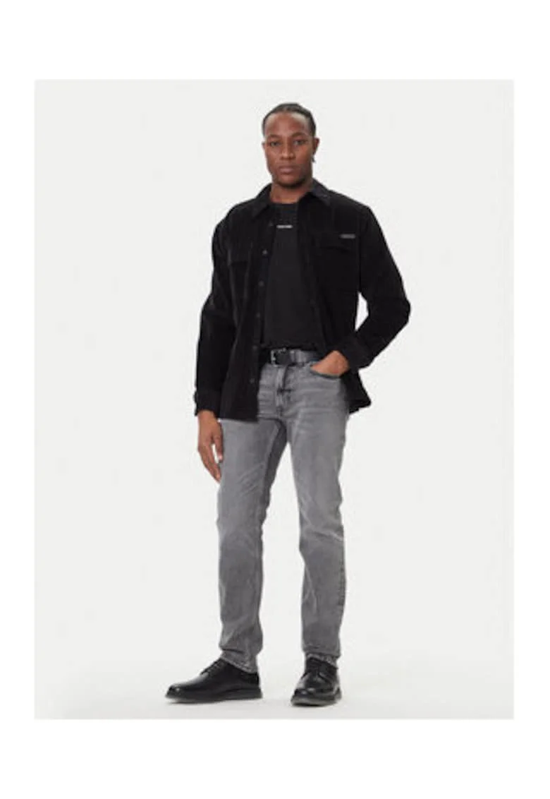 Blugi slim fit cu talie medie si buzunare multiple
