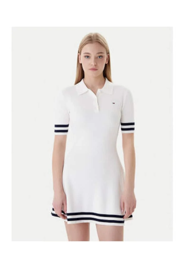 Rochie polo slim fit tricotata