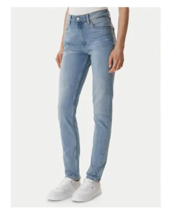 Blugi uni skinny cu buzunare