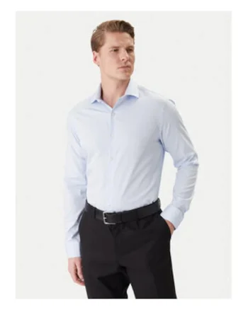 Camasa slim fit din amestec de bumbac si lyocell