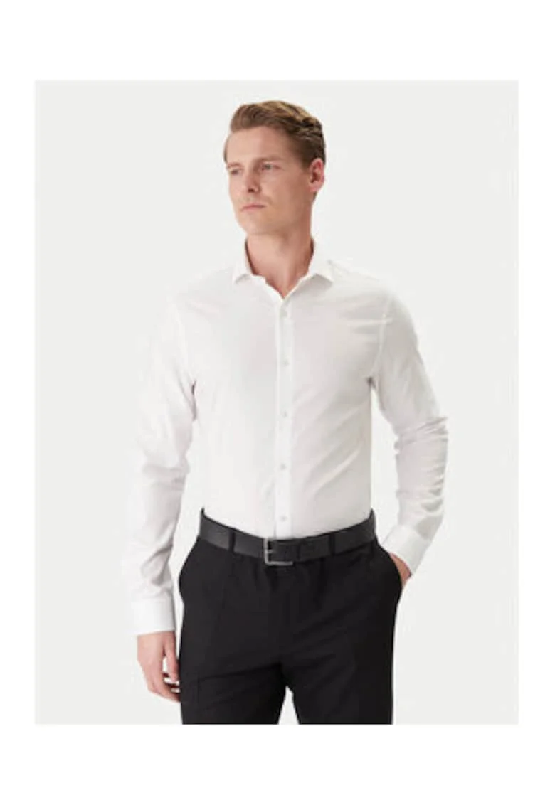Camasa slim fit din amestec de bumbac