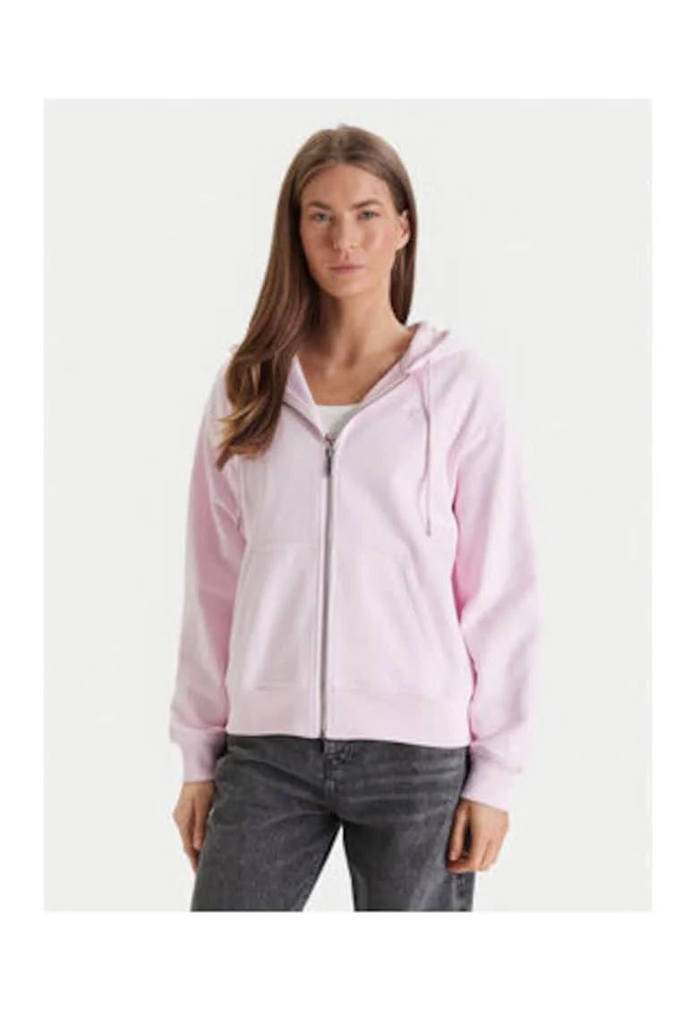 hanorac regular fit cu fermoar