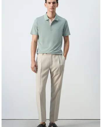 Tricou polo cu croiala slim-fit, Verde turcoaz