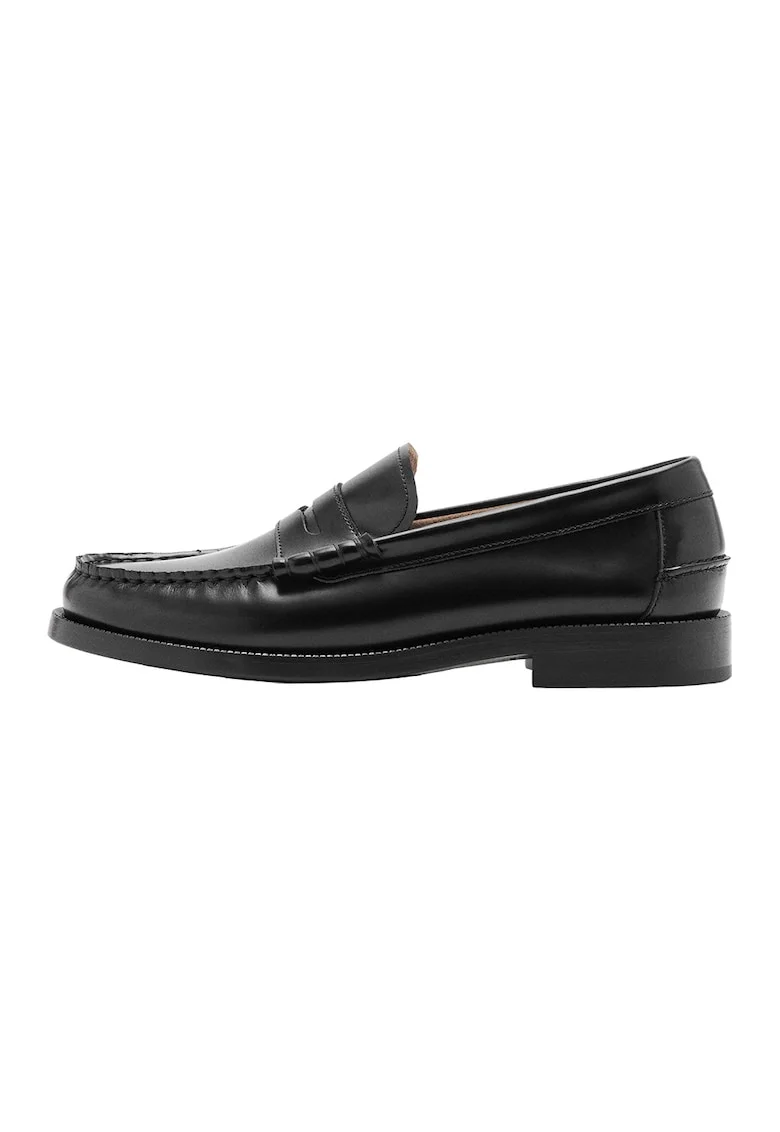 Pantofi loafer din piele, Negru