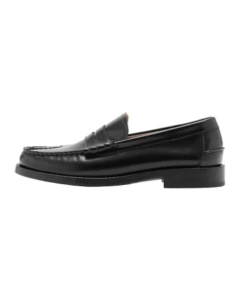 Pantofi loafer din piele, Negru