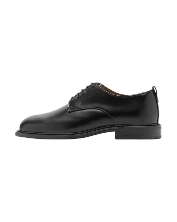 Pantofi din piele cu sireturi, Negru