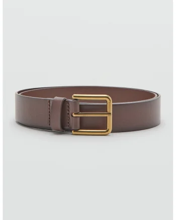 Curea ingusta din piele, Maro cognac
