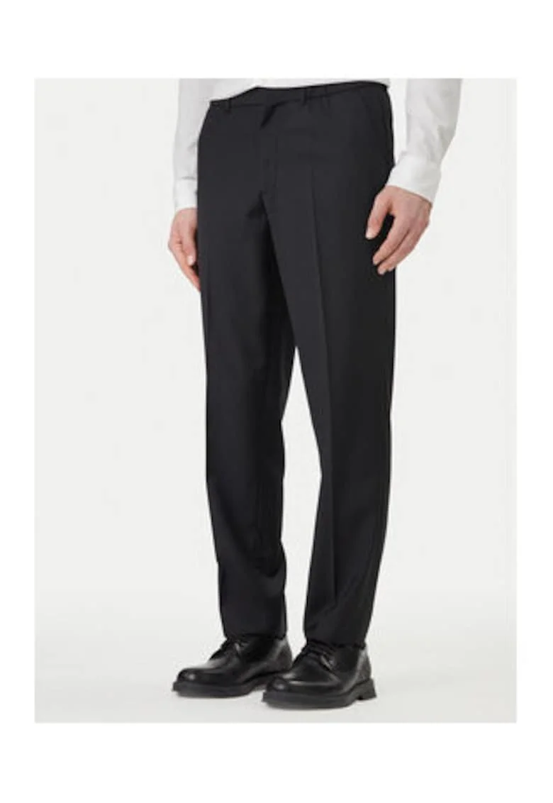 Pantaloni din amestec de lana cu croiala conica