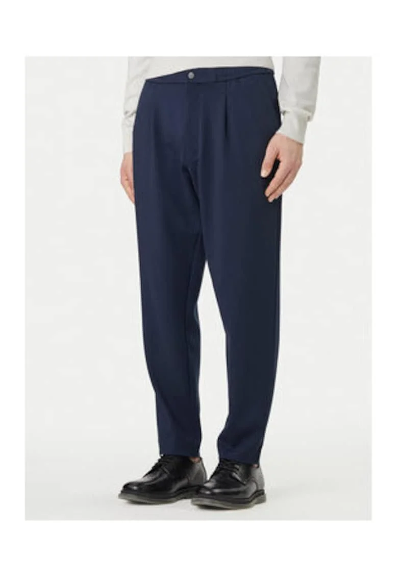 Pantaloni eleganti din nailon si lyocell cu talie medie