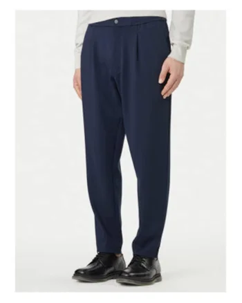 Pantaloni eleganti din nailon si lyocell cu talie medie