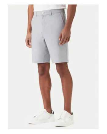 Pantaloni scurti cu croiala dreapta si model uni