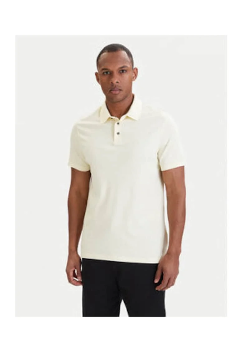 Tricou polo din bumbac cu nasturi contrastanti