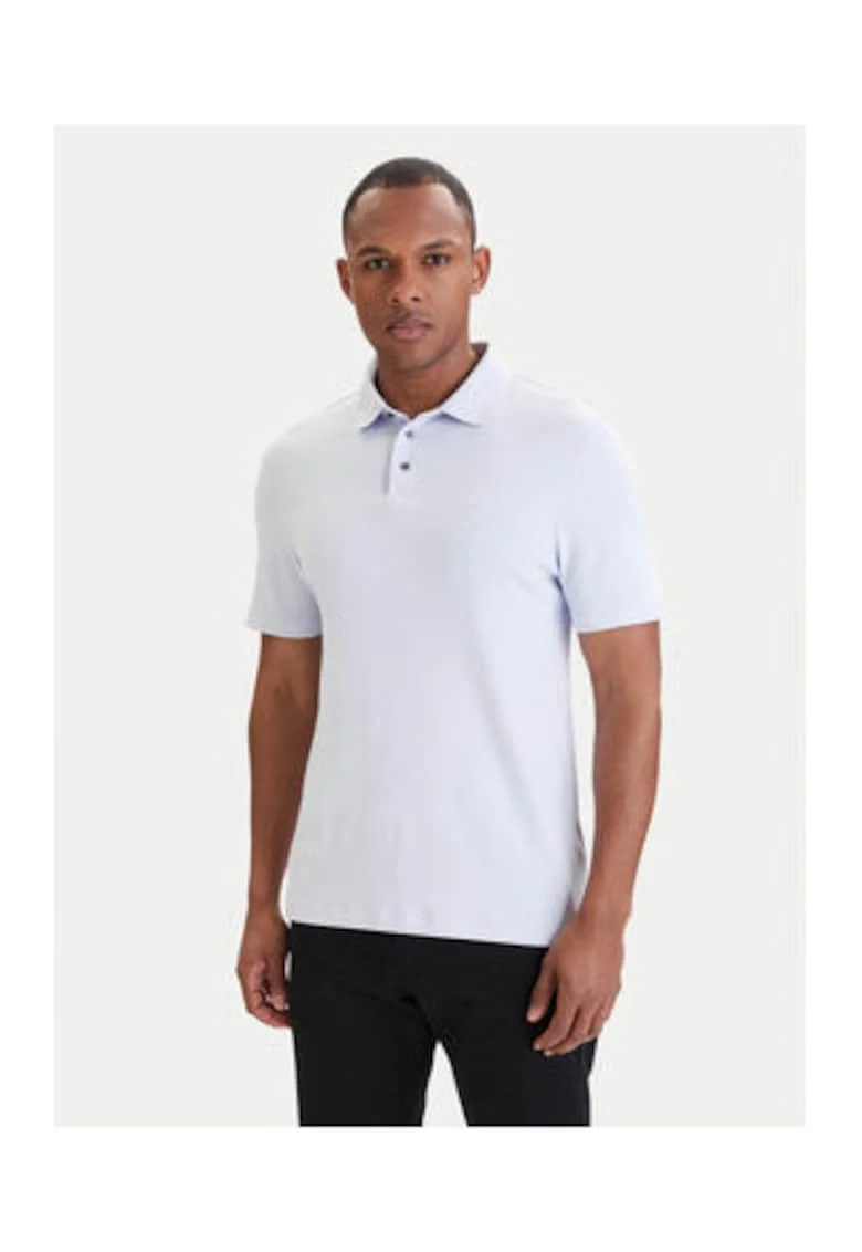 Tricou din bumbac cu guler polo