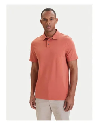 Tricou polo din bumbac cu model uni