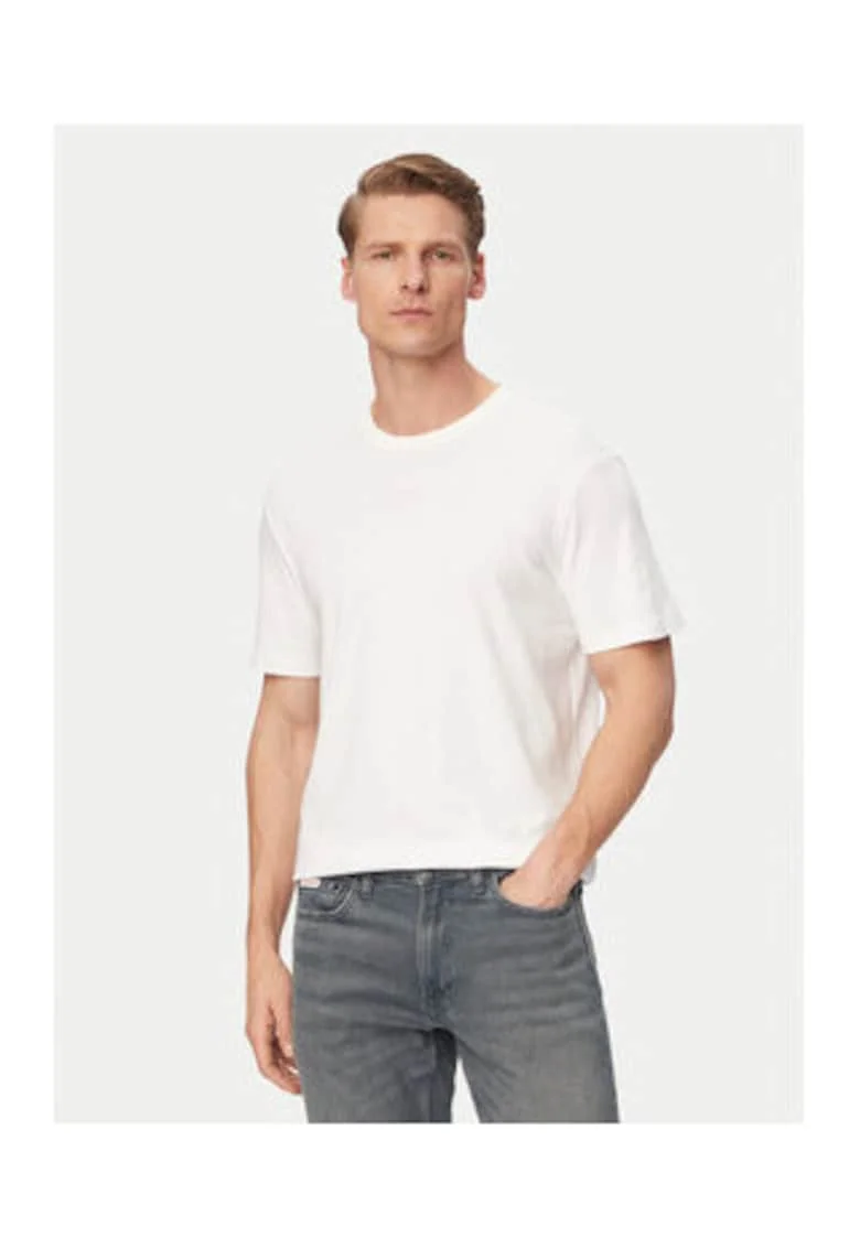 Tricou din bumbac cu logo discret pe piept