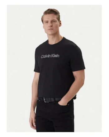 Tricou regular fit din bumbac cu logo contrastant