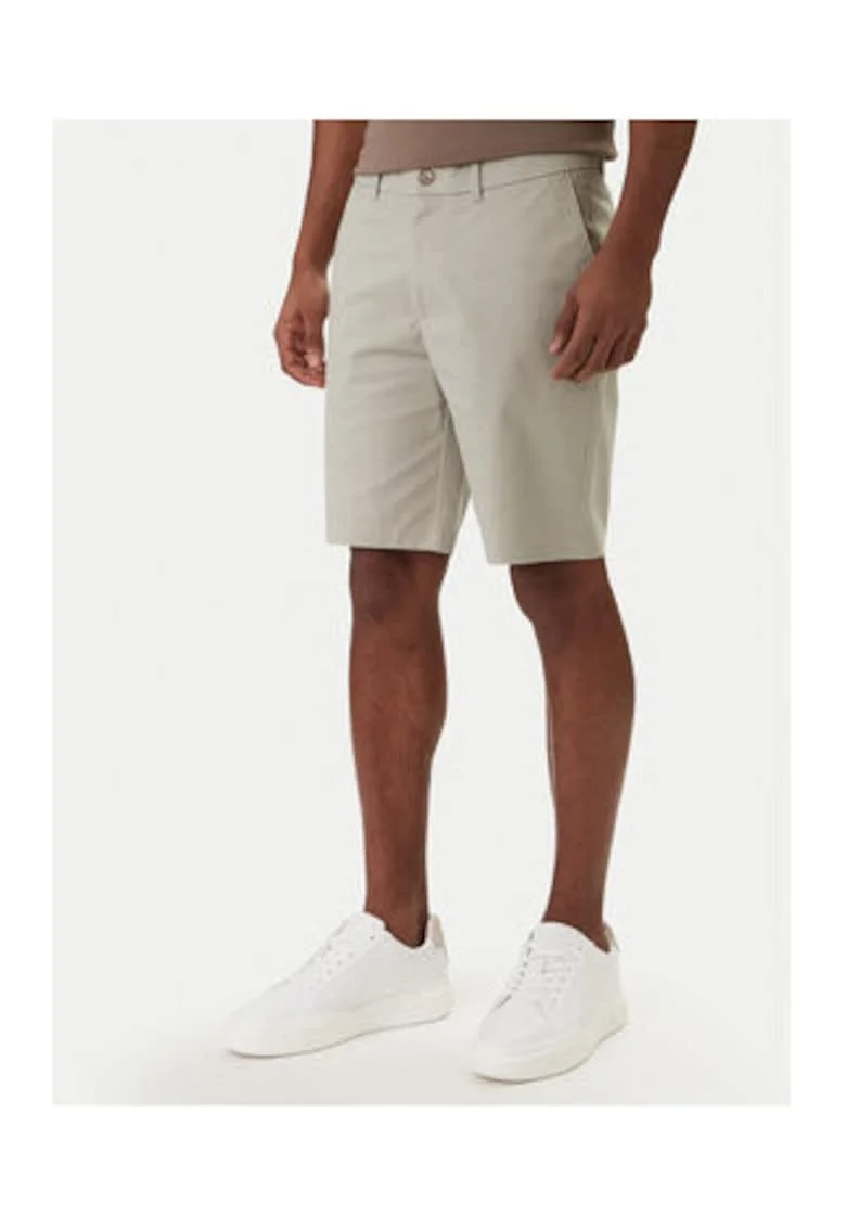 Pantaloni scurti chino skinny din amestec de bumbac