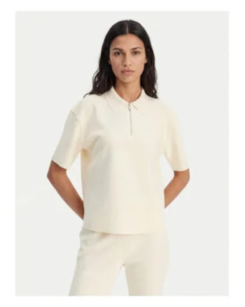 Tricou cu guler polo uni lejer