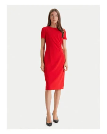 Rochie scurta cambrata cu maneca scurta