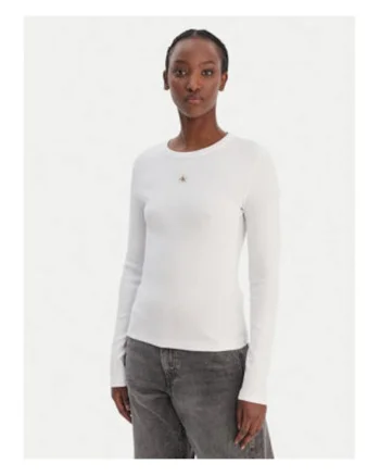 Bluza slim cu logo mic,