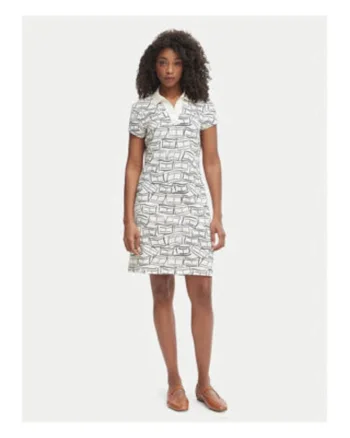 Rochie din bumbac cu maneci scurte