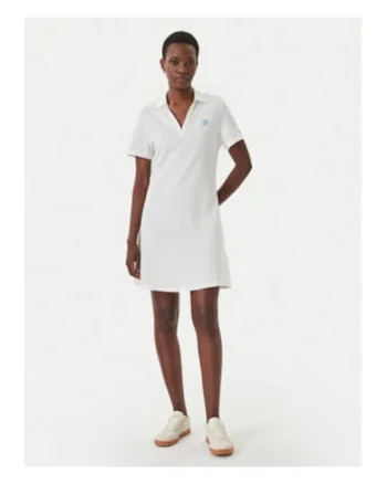 Rochie uni cu guler polo