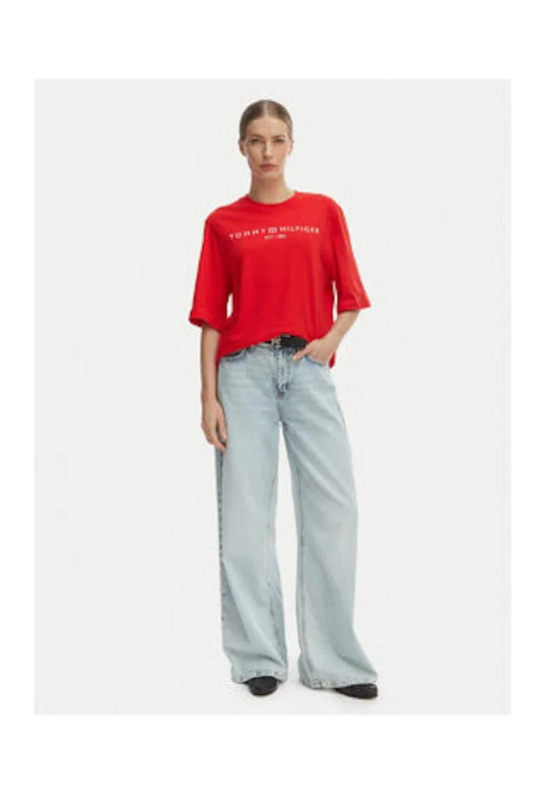 Tricou din bumbac cu model text