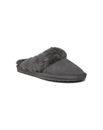 Papuci dama  191585973, Piele naturala, 35.5 EU, Gri