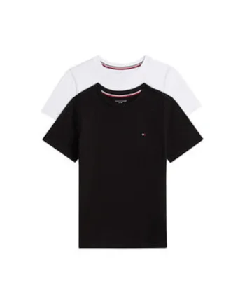 Set de tricouri regular-fit din bumbac cu model uni