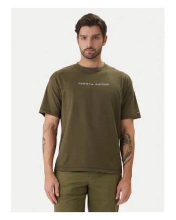 Tricou regular fit din bumbac cu decolteu la baza gatului si imprimeu text pe piept