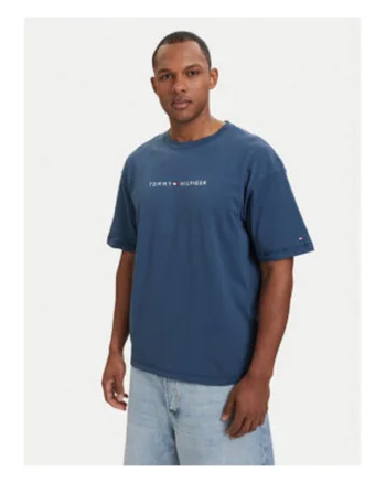 Tricou regular fit cu imprimeu pe piept si maneci cazute