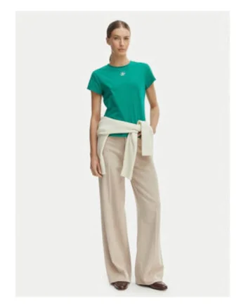 Tricou slim fit din bumbac, cu decolteu rotund