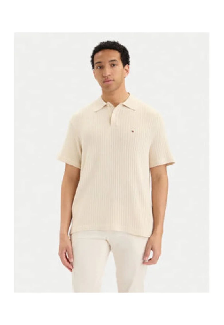 Tricou polo texturat