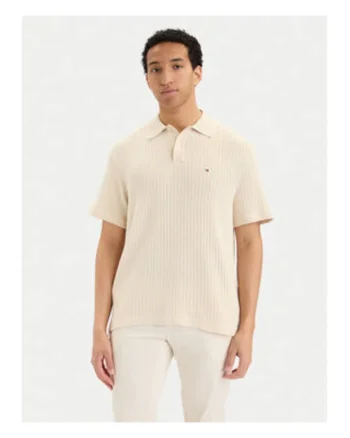 Tricou polo texturat