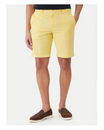 Bermude chino slim fit cu talie inalta