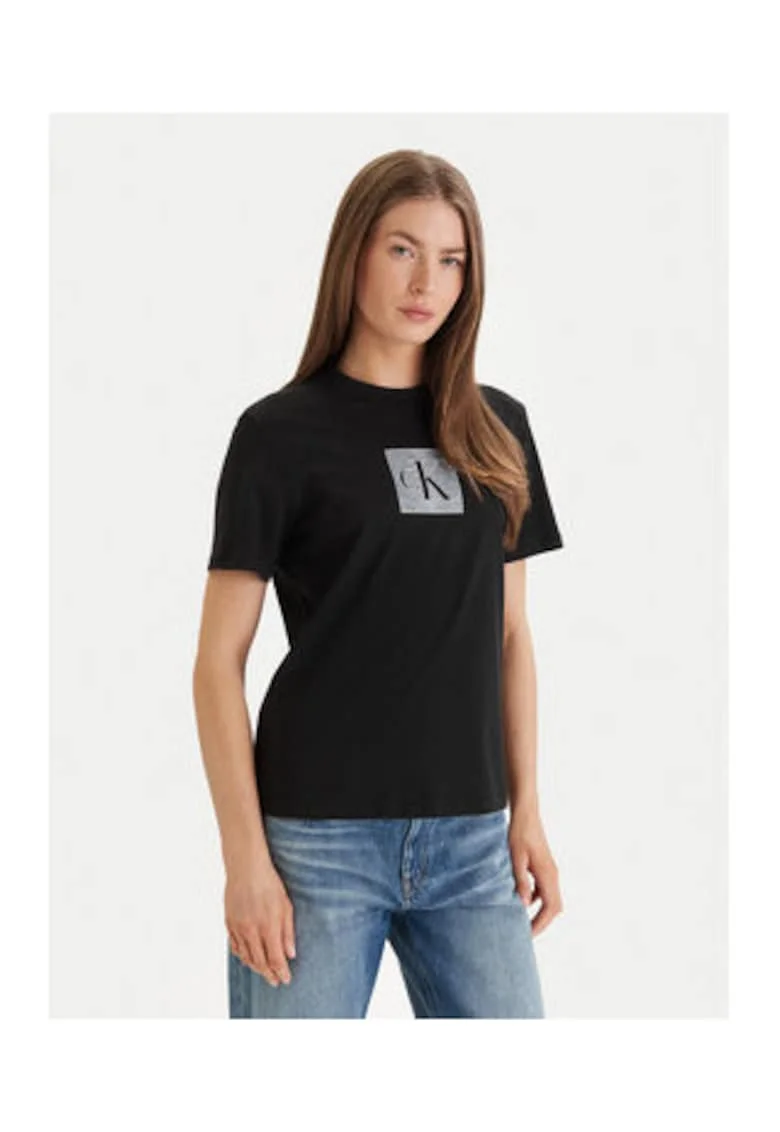 Tricou din bumbac cu logo.