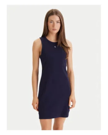 Rochie cambrata fara maneci cu decolteu rotund