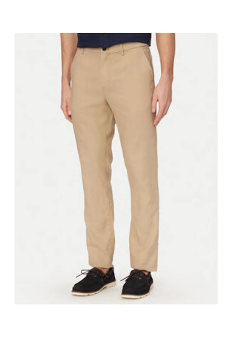 Pantaloni Chino din amestec de in