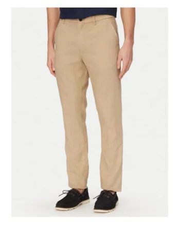 Pantaloni Chino din amestec de in