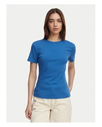 Tricou uni cu maneci scurte si logo discret