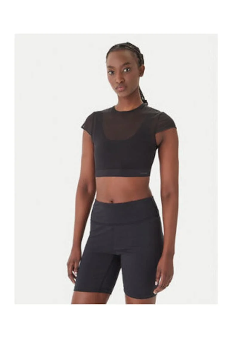 Tricou slim fit din plasa,