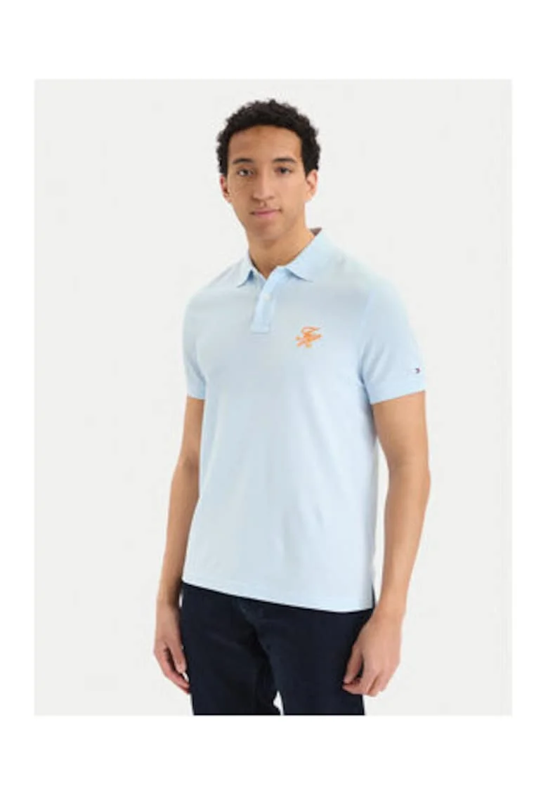 Tricou polo cu detalu brodat