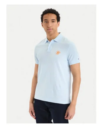 Tricou polo cu detalu brodat