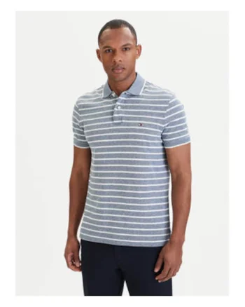 Tricou polo cu dungi