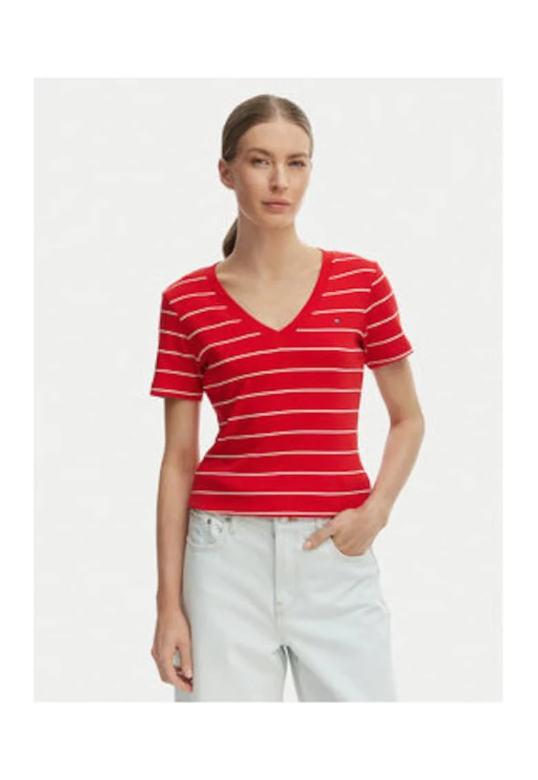 Tricou din bumbac cu dungi
