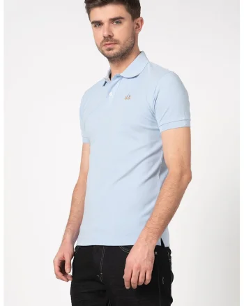 Tricou polo slim fit din material pique, Albastru lavanda